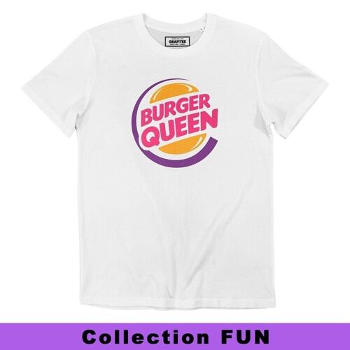 T-shirt Burger Queen - Logo Burger King Humour - Coton bio