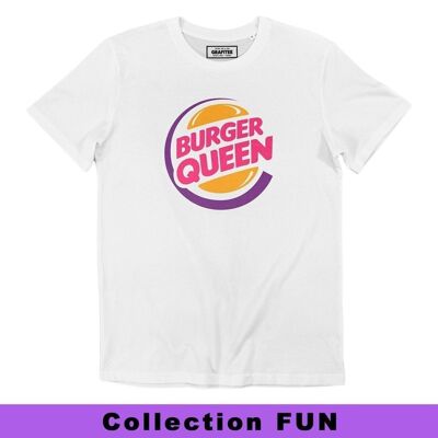 T-shirt Burger Queen - Logo Umoristico Burger King - Cotone biologico