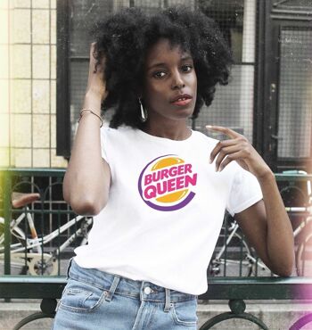 T-shirt Burger Queen - Logo Burger King Humour - Coton bio 3