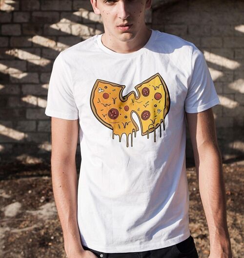T-shirt Wu-Tang Pizza - Logo WuTang part de pizza