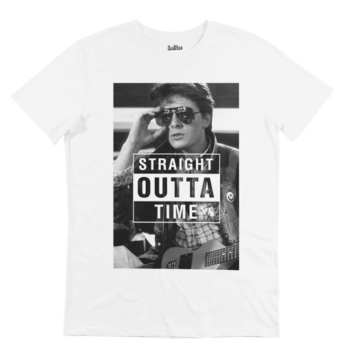 T-shirt Straight Outta Time - Parodie Retour Vers Le Futur