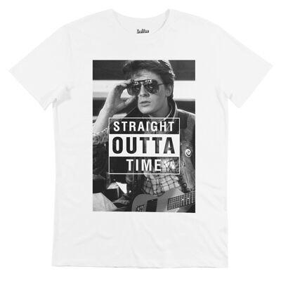 Maglietta Straight Outta Time - Parodia Ritorno al futuro