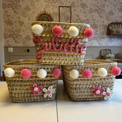 Panier de rangement tissé à la main – Organisateur naturel pour la maison