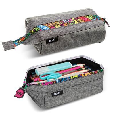 ZIPIT Lenny Pencil Case, Grey