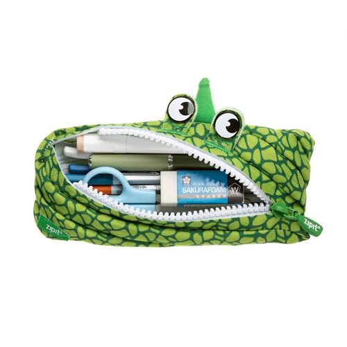 ZIPIT Dino Pencil Case, Pencil Pouch for Kids, Green