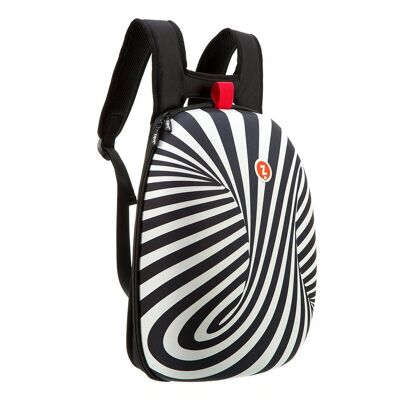 Mochila ZIPIT Shell, blanco y negro