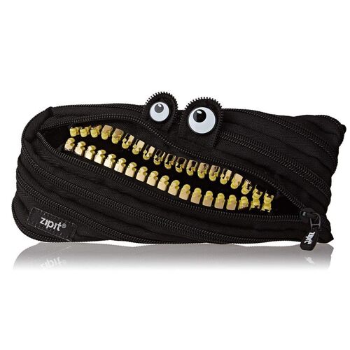 ZIPIT Grillz Pencil Case, Pencil Pouch for Kids, Black