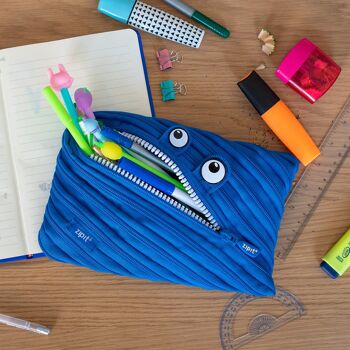 ZIPIT Monster Jumbo Trousse à crayons, Trousse à crayons pour enfants, Bleu 5
