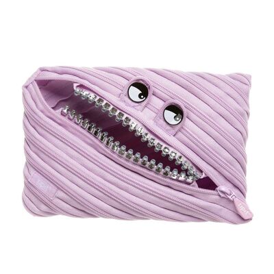 ZIPIT Grillz Jumbo Pencil Case, Pencil Pouch for Girls, Lilac