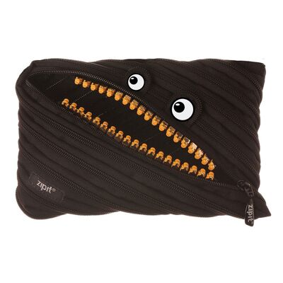 ZIPIT Grillz Jumbo Federmäppchen, Großes Mäppchen für Kinder, Schwarz