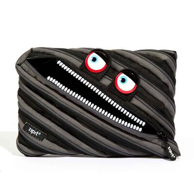 ZIPIT Wildlings Jumbo Pencil Case, astuccio per matite per bambini, nero