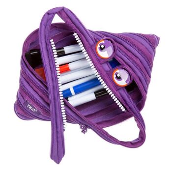 ZIPIT Wildlings Jumbo Trousse à crayons, Trousse à crayons pour filles, Violet 3