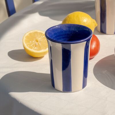 Frühstücksglas aus Keramik 250 ml / Französische Riviera