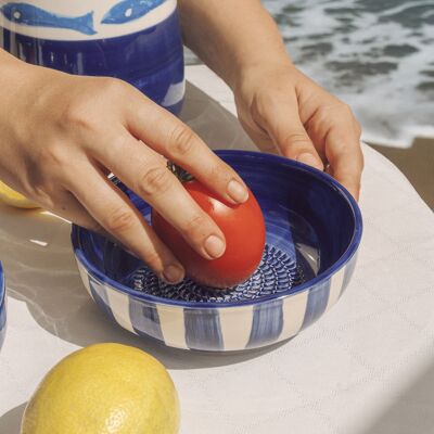 Medium Handmade Ceramic Plate Grater / French Riviera