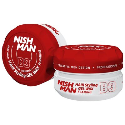 Nishman Hair Styling Aqua Gel Wax B3 Flaming