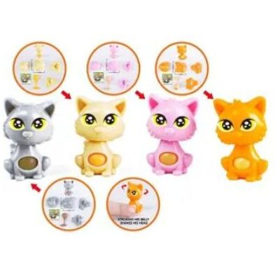 Puzzle 6 pièces - Chat 3D - 4 cm -4 COULEURS ASSORTIES - En PROMO