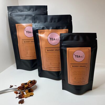 Bloody Orange - Loose Leaf Fruit Tea UK - Relax Herbal Fruit Tea - Tea Gift Hamper - Birthday Gift - Hug - Gift Box For Her - Wedding Day