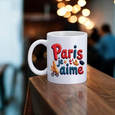 Mug, "Paris I love you" (Baguette)