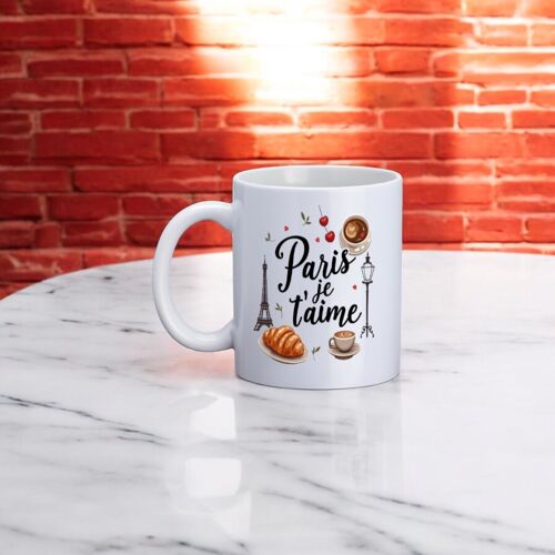 Mug, "Paris je t'aime" (Café parisien)