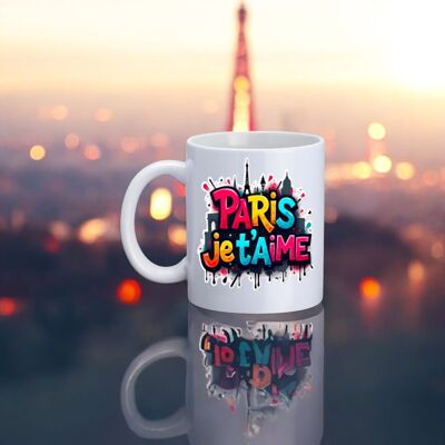 Mug, "Paris I love you" (Tag)