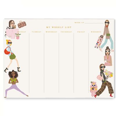 Bloc de escritorio semanal Chic Girls