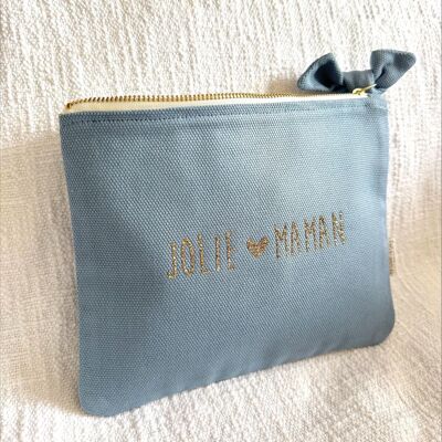 Cloud blue "Jolie Maman" pouch