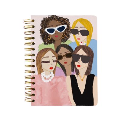 Cuaderno espiral de chicas de moda