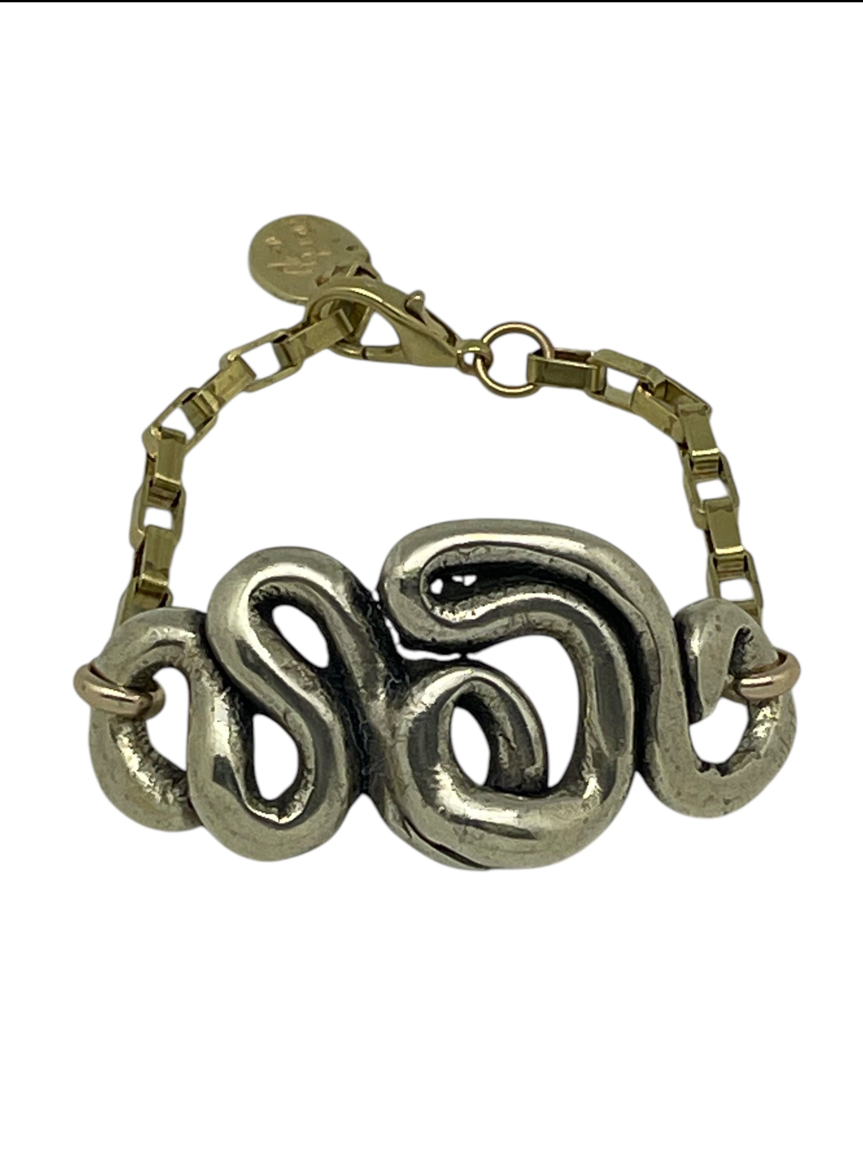 Enredo-Armband aus Gold und Kette