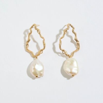 Boucles d'oreilles en or et perles | Boucles d'oreilles en or | Boucles d'oreilles chandelier