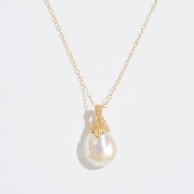 Collar de oro con perla | Collar delicado y delicado