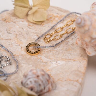 Duality Necklace – Waterproof Double-Layer Design | Silver