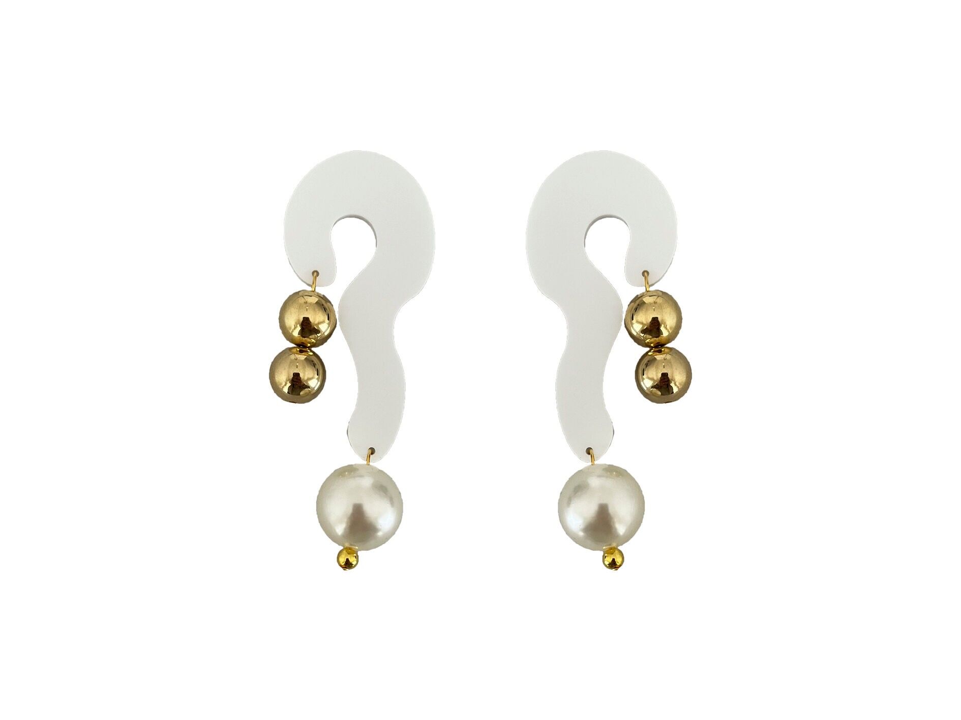 BOUCLES D'OREILLES BLANCHES OCEAN DRIVE