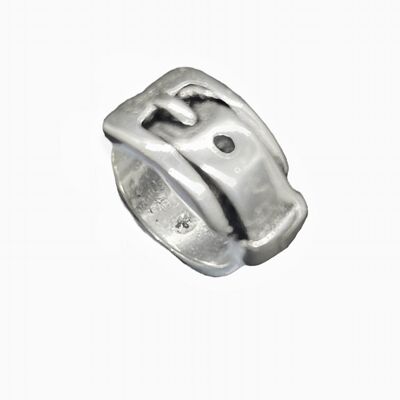 Silver plated buckle ring