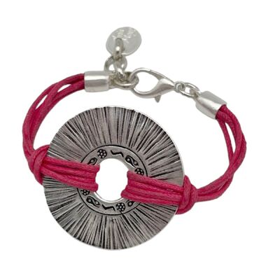 Bracelet Etnia argent-fuschia