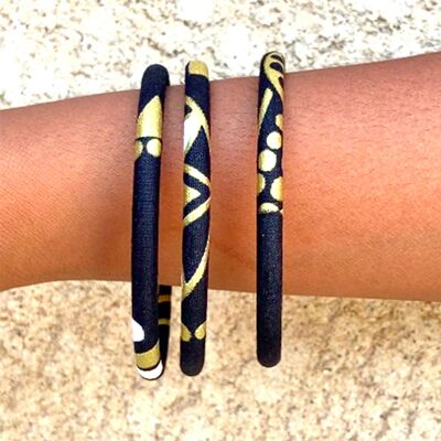 Braccialetti in cera nera/oro