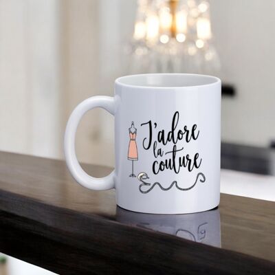 Mug, "I love sewing"