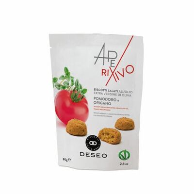 Artisanal aperitif biscuit with extra virgin olive oil - Tomato and oregano