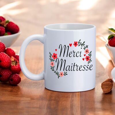 Mug, "Thank you teacher" (Flower)