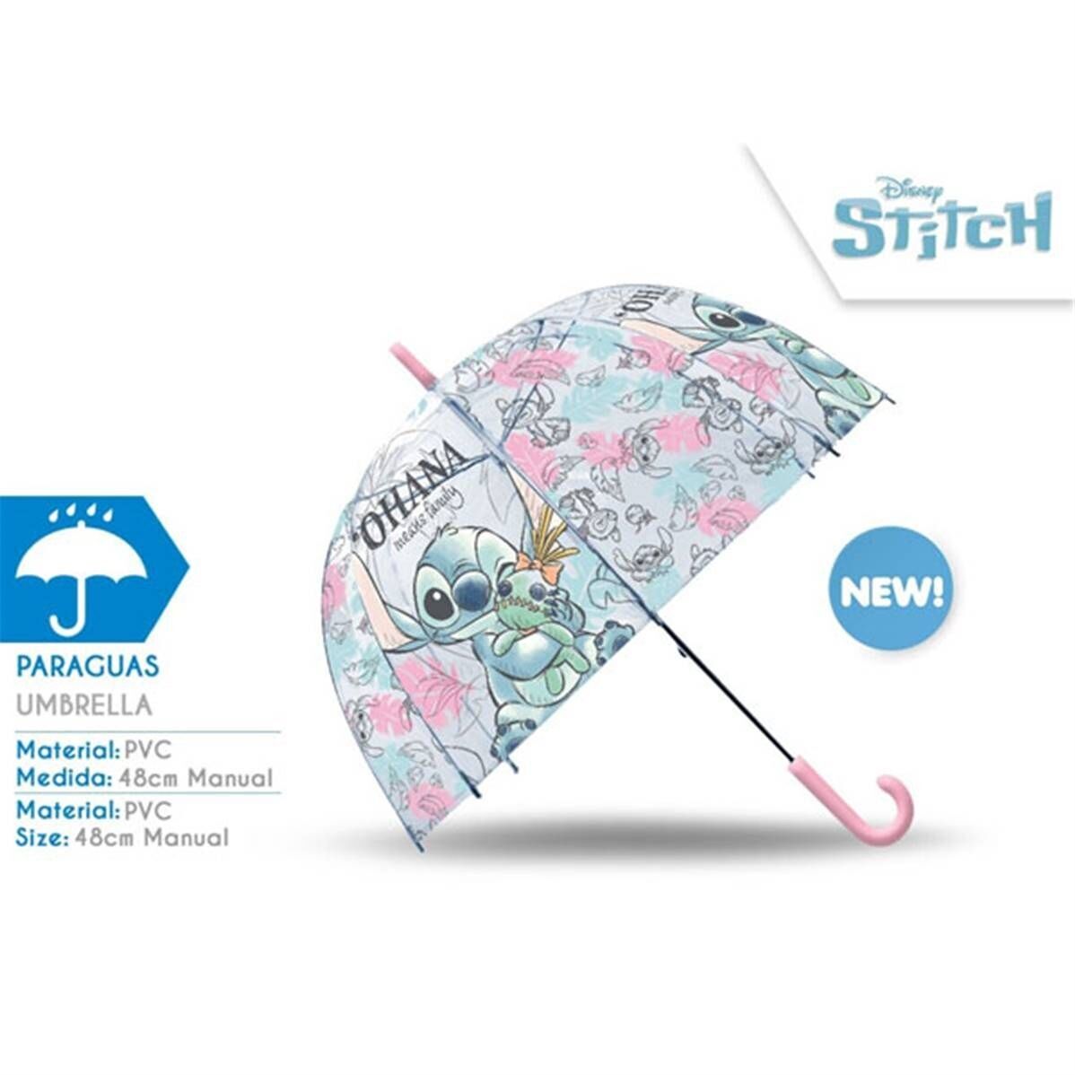 Paraguas transparente 46 cm Manuel Stitch