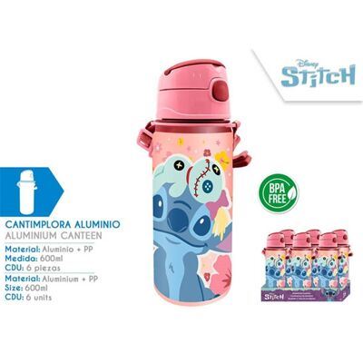 Stitch 600ml Aluminum Water Bottle with Handle