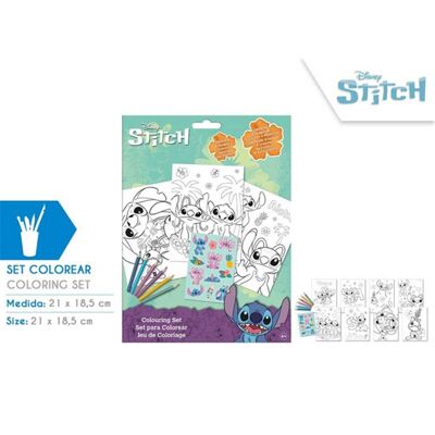 Stitch Coloring Set with Stickers