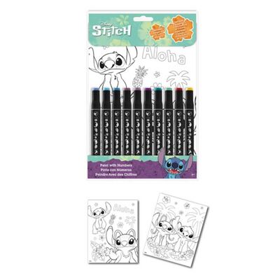 Juego para colorear por números: 10 marcadores de puntos