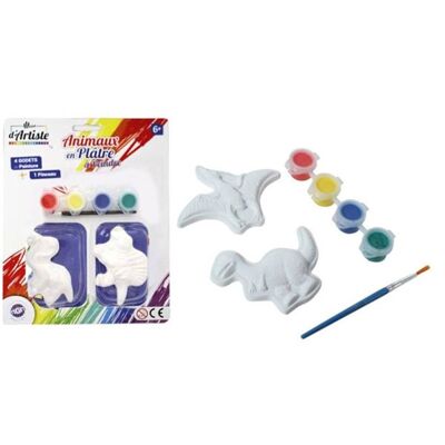 Bl Tiere zum Bemalen Farbe und Pinsel