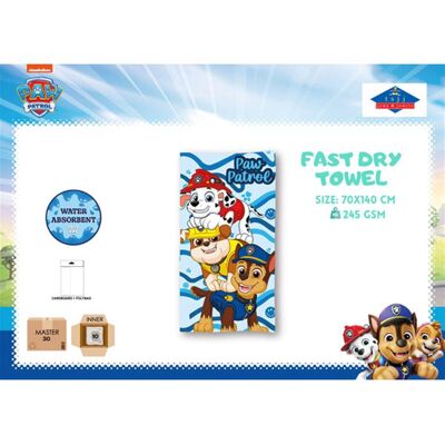 Paw Patrol Beach Towel 70 x 140 Cm 100% Microfiber