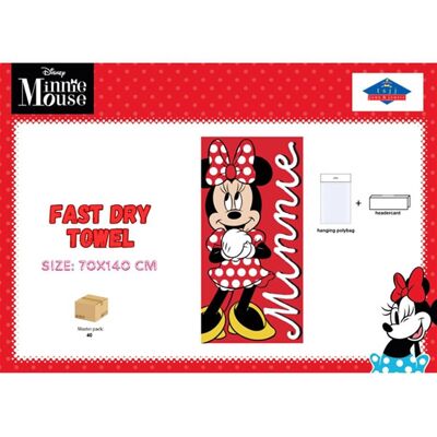 Toalla de playa Minnie 70 x 140 cm 100% microfibra