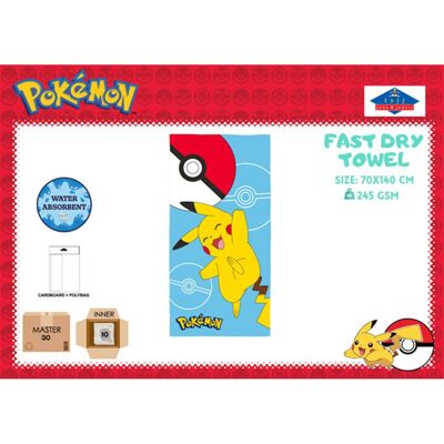 Toalla de playa Pokémon 70 x 140 cm 100% microfibra