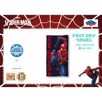 Spiderman Beach Towel 70 x 140 Cm 100% Microfiber
