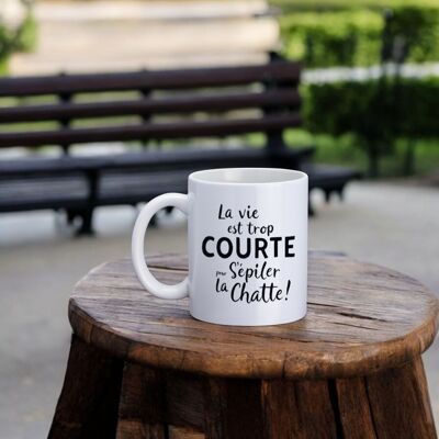 Tazza, "La vita è troppo breve per depilarti la figa!"