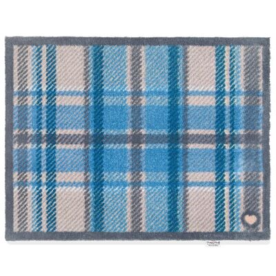 Tapis Hug Tartan Bleu