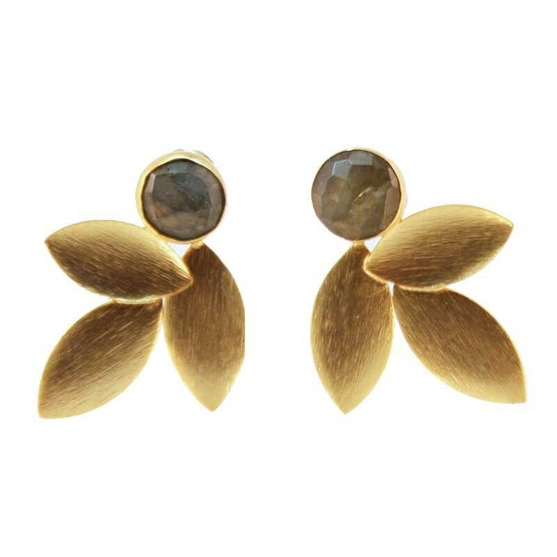 Orecchini in labradorite di lino